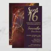 Elegante Wirbel Einladung zum Geburtstag (Vorne/Hinten)