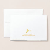 Elegante Wirbel Foto Wedding Vielen Dank Folienkarte (Rückseite mit Umschlag)