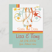 Elegante Wirbel für Save the Date - Maßgeschneider Ankündigungspostkarte (Vorne/Hinten)