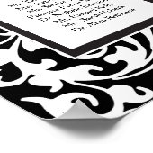 Elegante Wirbel Hochzeit 16 Tischkarten Poster (Ecke)