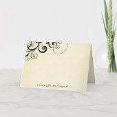 Elegante Wirbel Hochzeitsdusche Einladung (Rückseite)