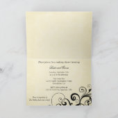 Elegante Wirbel Hochzeitsdusche Einladung (Innenseite)