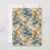 Elegante Wirbel in Gold, Silber, Blau, Gelb Ankündigung (Rückseite)