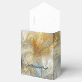 Elegante Wirbel in Gold, Silber, Blau, Gelb Geschenkschachtel (Geöffnet)