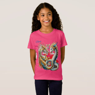 Elegante Wirbel in Gold, Silber, Blau, Gelb T-Shirt