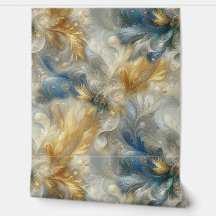 Elegante Wirbel in Gold, Silber, Blau, Gelb