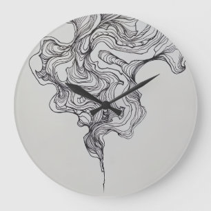 Elegante Wirbel Kunstschloss Große Wanduhr