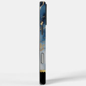 Elegante Wirbel mit blauen und goldenen Marmordesi Case-Mate iPhone Hülle (Rückseite / Rechts)