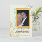 Elegante Wirbel - Speichern Sie die Datumskarten Save The Date (Stehend Vorderseite)
