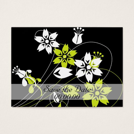 Elegante Wirbel und Blume (Vorderseite)