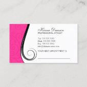 Elegante Wirbels-Salon-heißes Terminkarte (Rückseite)