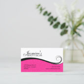 Elegante Wirbels-Salon-heißes Terminkarte (Stehend Vorderseite)