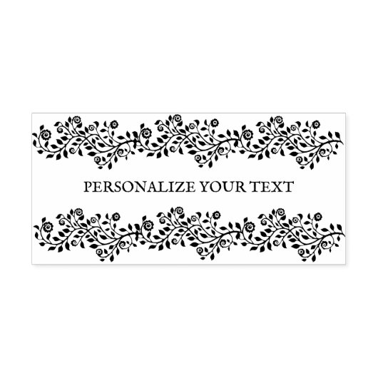 Elegante Wirble Blumenzauberkunst Gummistempel (Prägung)