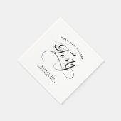 Elegante Wirble Kalligraphie 40. Geburtstag Party Serviette (Ecke)