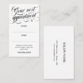 Elegante Wirble Kalligraphie Ihr nächster Termin (Vorne/Hinten)