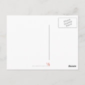 Elegante Wirble Kalligraphie LIEBE Wedding Blue Postkarte (Rückseite)