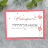 Elegante Wishing well Valentine Brautparty Card Begleitkarte