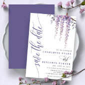 Elegante Wisteria Branch Floral Save the Date Card Einladung