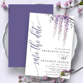 Elegante Wisteria Branch Floral Save the Date Card Einladung
