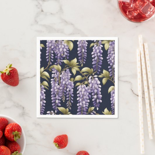 Elegante Wisteria Floral Serviette (Beispiel)