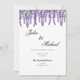 Elegante Wisteria Floral Wedding Einladung