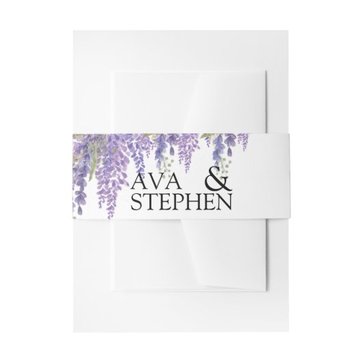 Elegante Wisteria Tree Personalisiert Wedding Einladungsbanderole (Vorderseite Beispiel)