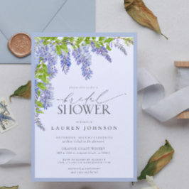 Elegante Wisteria Watercolor Brautparty Einladung