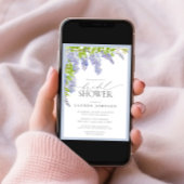 Elegante Wisteria Watercolor Brautparty Einladung