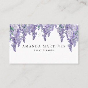 Elegante Wisteria Watercolor Business Visitenkarte