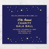 Elegante Wohltätigkeit Gala Ball Stille Auktion Bl Schaumweinetikett (Einzelnes Label)