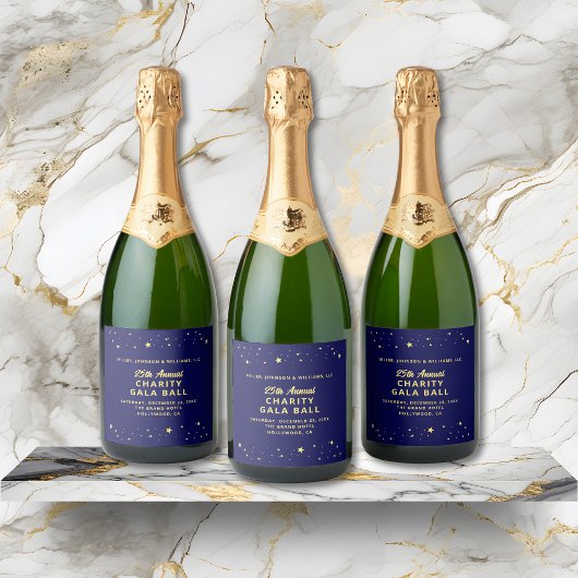 Elegante Wohltätigkeit Gala Ball Stille Auktion Bl Schaumweinetikett
