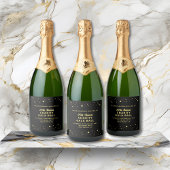 Elegante Wohltätigkeit Gala Event Schwarze Golfplä Schaumweinetikett