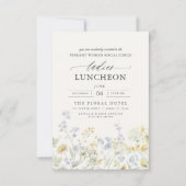 Elegante Wohltätigkeit Mittag- und Wildblumen Einladung (Vorderseite)
