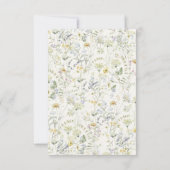 Elegante Wohltätigkeit Mittag- und Wildblumen Einladung (Rückseite)