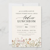 Elegante Wohltätigkeit Mittagessen Wasserfarbene W Einladung (Vorderseite)