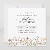 Elegante Wohltätigkeit Mittagessen Wasserfarbene W Einladung (Vorderseite)