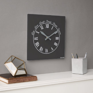 Elegante Wohn- und Bürodeko Quadratische Wanduhr