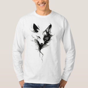 Elegante Wölfe Kunst, Dichtung und Musik T-Shirt