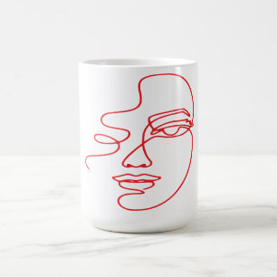 Elegante Woman Vector Tasse