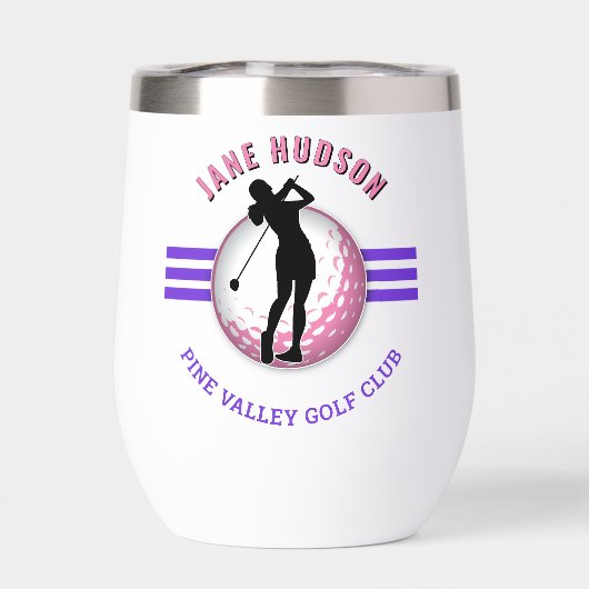 Elegante Women Golfer Design (Rückseite)