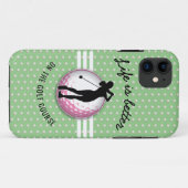 Elegante Women Golfer Design Case-Mate iPhone Hülle (Rückseite (Horizontal))