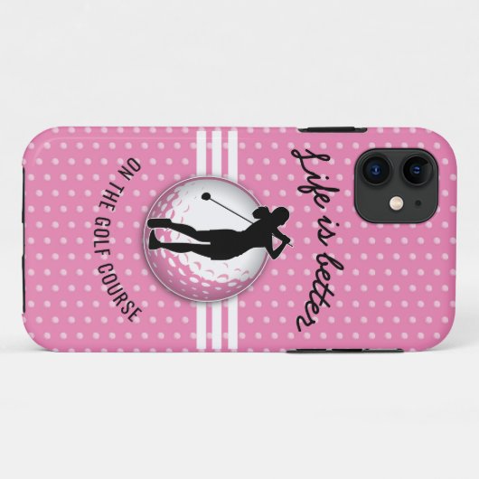 Elegante Women Golfer Design Case-Mate iPhone Hülle (Rückseite (Horizontal))