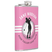 Elegante Women Golfer Design Flachmann (Rechts)