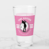 Elegante Women Golfer Design Glas (Rückseite)