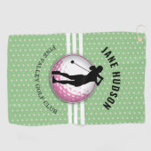 Elegante Women Golfer Design Golfhandtuch (Horizontal)