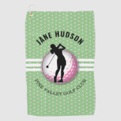 Elegante Women Golfer Design Golfhandtuch (Vorderseite)
