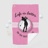 Elegante Women Golfer Design Golfhandtuch (Insitu)
