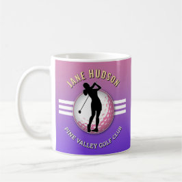 Elegante Women Golfer Design Kaffeetasse