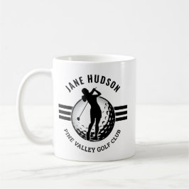 Elegante Women Golfer Design Kaffeetasse