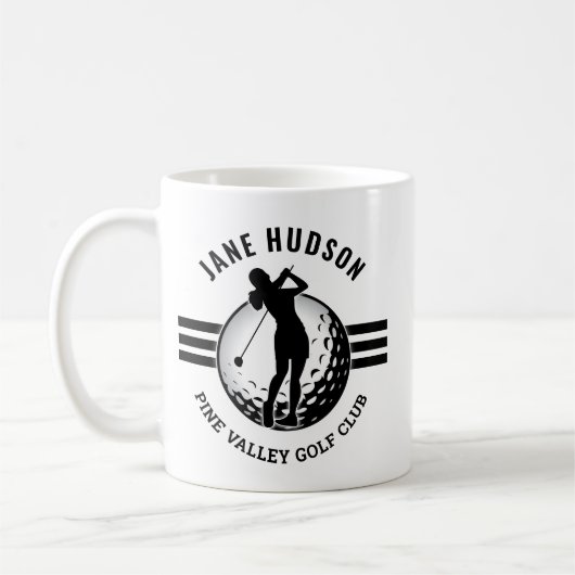 Elegante Women Golfer Design Kaffeetasse (Links)